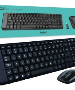 KIT 2 EN 1 LOGITECH MK220 (TECLADO + MOUSE), USB INALAMBRICO BLACK