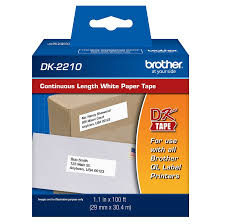 PAPEL ETIQUETA BROTHER DK-2210 (29MM) 30.48 METROS BLANCO ROLLO CONTINUO