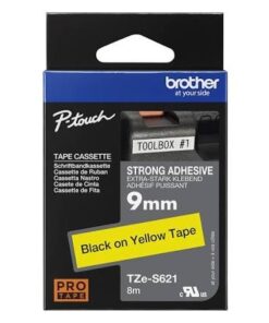 CINTA BROTHER TZE-S621 BLACK ON YELLOW 3/8 ( 9M/8MTS)