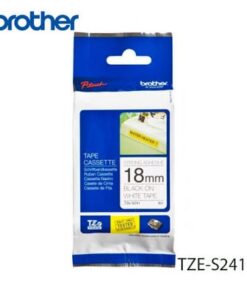 CINTA BROTHER TZE-S241 BLACK ON WHITE 3/4X8MTS( 18MM) adhesivo extra fuerte (INDUSTRIAL)