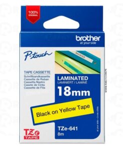 CINTA BROTHER TZE-641 BLACK ON YELLOW 3/4 (18MM)