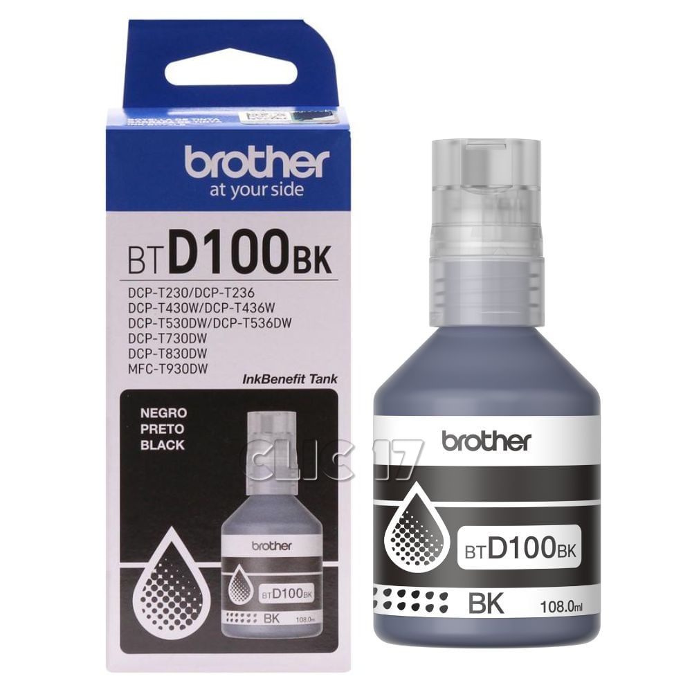 TINTA BROTHER BTD100BK NEGRO ( DCP-T420/T530/T730 ) 108ML