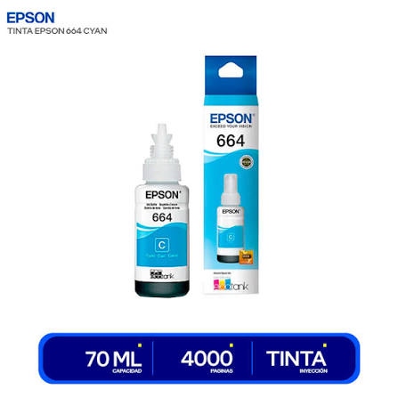 TINTA EPSON T664 220 CYAN - L200