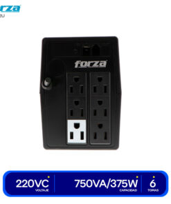 UPS FORZA 750VA NT-752U 750VA/375W 6 out  Autonomia 25 min.