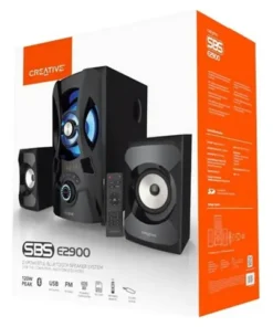 PARLANTE CREATIVE E2900 2.1 BLACK  60W/120W  RADIO,USB, BLUETOOTH
