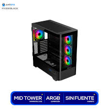 CASE ANTRYX FX 830 BLACK, ARGB S/FUENTE, FAN X4  FISH TANK