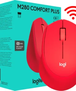 MOUSE LOGITECH M280 WIRELESS RED ERGONOMICO