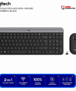 KIT 2 EN 1 LOGITECH MK470 SLIM (TECLADO 100%+ MOUSE) INALAMBRICO, BLACK