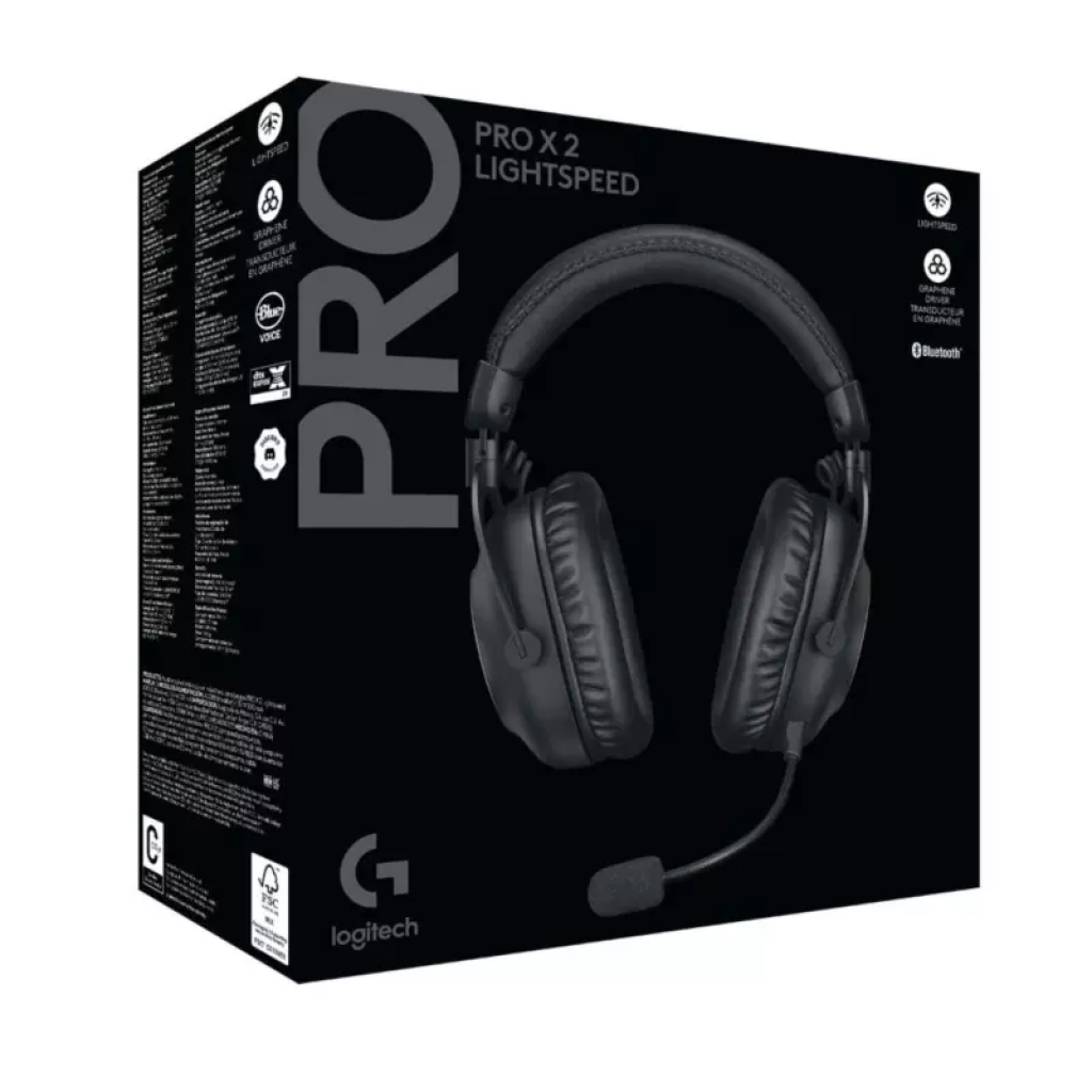 AUDIFONO LOGITECH G PRO X 2 BLACK LIGTHSPEED WIRELESS BT