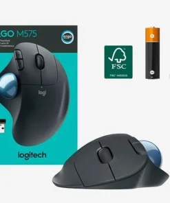 MOUSE LOGITECH  ERGO M575S WIRELESS TRACKBALL  SILENT  BLACK