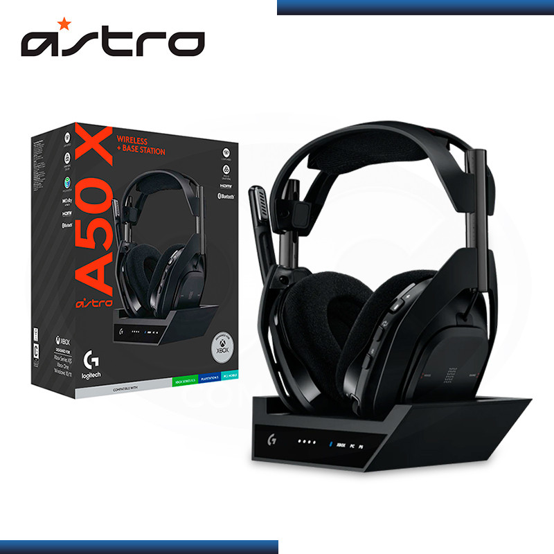 AUDIFONO LOGITECH ASTRO A50 X LIGHTSPEED, MICROFONO, BT/PS5/PS4/PC/MAC + BASE BLACK GAMING BLACK