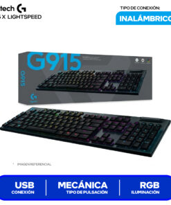 TECLADO LOGITECH G915 X  LIGHTSPEED RGB & LIGHTSYNC BLACK (TECLAS NUMERICAS)