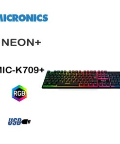 TECLADO MICRONICS NEON MIC K709+ RAINBOW USB GAMER