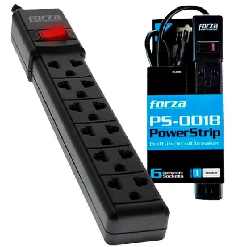 SUPRESOR FORZA PS-001B / FPS-005B 6 TOMAS 220V BLACK