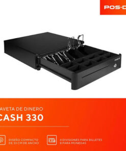GAVETA DE DINERO POS-D CASH-330 4 DIVISIONES BILLETES Y 8 MONEDAS 33cms(ANCHO)X33.5cms(FONDO)X10.4cms(ALTO) SOPORTA HASTA 50KG.