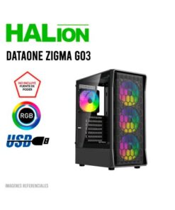 CASE DATAONE ZIGMA G03, ATX, MALLA, 4F ARGB, S/FUENTE
