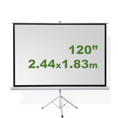ECRAN C/TRIPODE 120IN (2.44 X 1.83 Mts), MATERIAL PVC/BLANCO