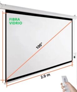 ECRAN ELECTRICO 100IN (2.03 X 1.52 Mts), MATERIAL PVC/BLANCO