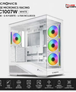 CASE MICRONICS RACING WHITE MIC FC1007W ARGB S/N FUENTE 4FAN