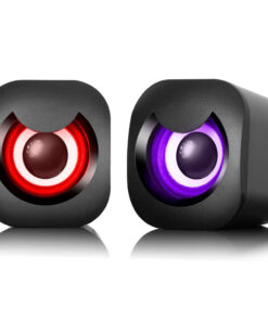 PARLANTE ENKORE BRAIN ENS301 2.0 RGB USB+JACK BLACK