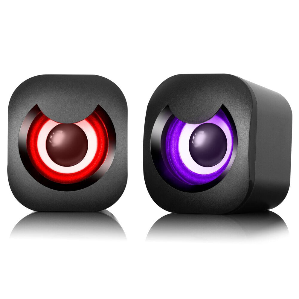 PARLANTE ENKORE BRAIN ENS301 2.0 RGB USB+JACK BLACK