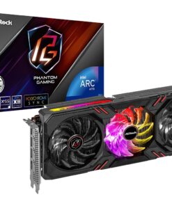 TARJETA DE VIDEO ASROCK INTEL ARC A770 PHANTOM GAMING OC 8GB GDDR6, 256-BITS, PCI EXPRESS 4.0, TRIPLE FAN, 3DP, 1HDMI
