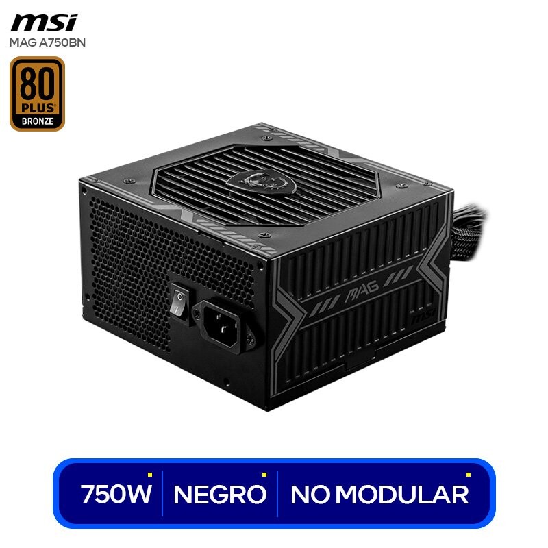 FUENTE MSI MAG A750BN PCIE5 750W 80PLUS BRONZE PCI-E GEN 5.0