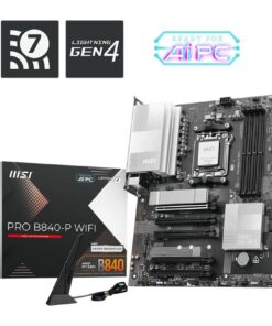 PLACA MSI PRO B840-P WIFI DDR5, 4 SLOTS, WIFI 7, BT 5.4, M.2 PCIE 4.0, AM5