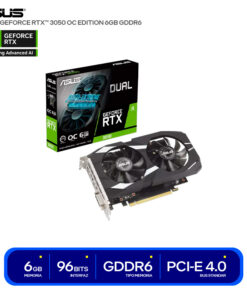 TARJETA DE VIDEO ASUS DUAL GEFORCE RTX 3050 OC 6GB, 2 COOL, PCI-E 4.0, GDDR6