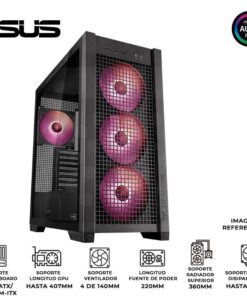 CASE ASUS TUF GAMING GT302 ARGB BLACK, V/TEMPLADO