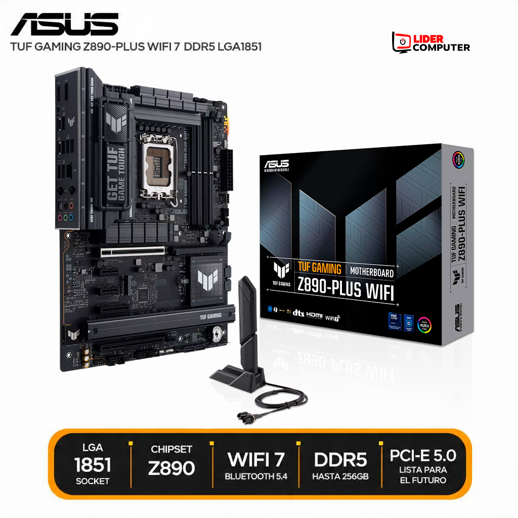 PLACA ASUS TUF GAMING Z890-PLUS WIFI 7 DDR5 LGA1851
