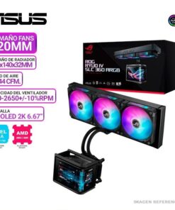 SIST. ENFRIAMIENTO LIQUIDO ASUS ROG RYUO IV SLC 360 ARGB LGA 1851, AM5 3FAN BLACK
