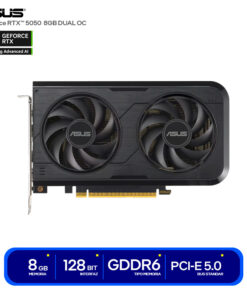 TARJETA DE VIDEO ASUS DUAL GEFORCE NVIDIA RTX5050 OC EDITION 2 FANS, 8GB GDDR6