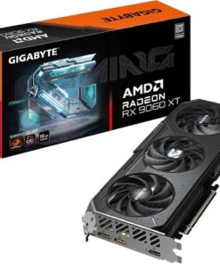 TARJETA DE VIDEO GIGABYTE AMD RADEON  RX 9060 XT GAMING OC 3X FANS, 16GB, GDDR6, 128BIT BLACK