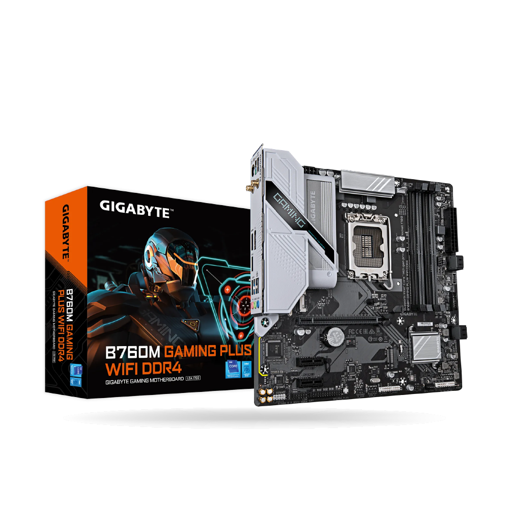 PLACA GIGABYTE B760M GAMING PLUS WIFI LGA1700, DDR4, MATX