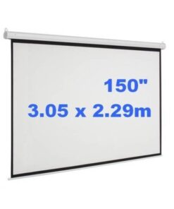 ECRAN ELECTRICO 150IN (3.05 X 2.29 MTS), MATERIAL PVC/BLANCO