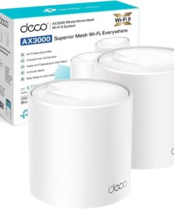 ROUTER TP-LINK MESH DECO X50 AX3000 (KIT DE 2) WIFI-6, DUAL BAND(2.4GHZ/5GHZ) COBERTURA 4,500 SQ, 2402MBPS