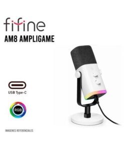 MICROFONO FIFINE AM8, RGB RUSB-C XLR   ILUMINACION ARG, WHITE