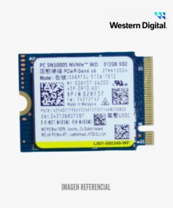 UNID. ESTADO SOLIDO SSD WESTER DIGITAL 512GB NVME PCIE (OEM)