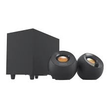 PARLANTE CREATIVE PEBBLE  2.1  PLUS, USB-A JACK 3.5mm, CABLE RCA, SUBWOOFER, 16W, BLACK