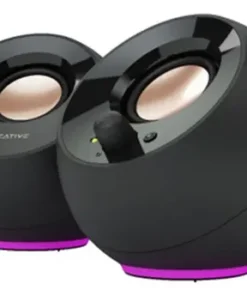 PARLANTE CREATIVE PEBBLE SE, RGB 2.0, 8.8W, USB-POWER, JACK 3.5MM, BLACK