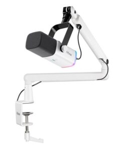 MICROFONO FIFINE AMPLIGAME TAM8, XLR/ USB, C/ BRAZO PROFESIONAL ARM WHITE