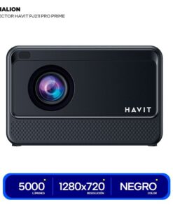 PROYECTOR HAVIT PJ211 PRO 4K LCD, 2.4G/5G, HDMI, 2 USB, JACK 3.5,H 30000,5000 LUMES,180 ANSI,T 220, BLACK