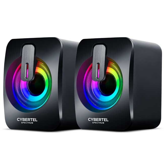 PARLANTE CYBERTEL SPECTRUM CBX S303 2.0 RGB, USB BLACK