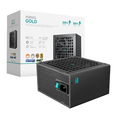 FUENTE GAMER STORM (DEEPCOOL) PQ850G 850W ATX 3.1 NATIVE 80PLUS GOLD / CYBENETICS PLATINIUM FULL MODULAR BLACK