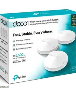 ROUTER TP-LINK MESH DECO M5 AC1300 (KIT DE 3) 3800 sq. ft  WI-FI 5, SYSTEM PLATILLO