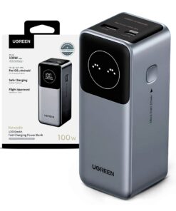 POWER BANK UGREEN PB724 12000MAH CARGA RAPIDA 100W, x2 SALIDA/ENTRADA USB-C, SALIDA USB-A