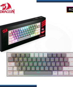 TECLADO REDRAGON FIZZ PRO K616-RGB GW-SP GREY/ WHITE SWITCH RED BLUETOOTH MECANICO TECL. INGLES
