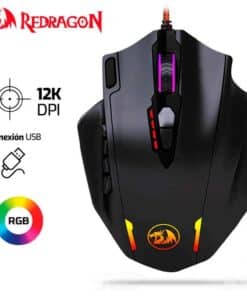 MOUSE REDRAGON IMPACT 1K M908  BLACK 12,400 DPI GAMING