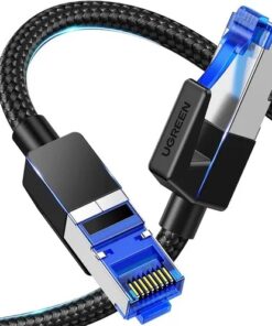 CABLE UGREEN DE RED  NW153 CAT8 20M 40GBPS, 2000MHZ, TRENZADO,  RJ45 (30800)